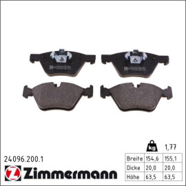 ZIMMERMANN Bremsbeläge 24096.200.1