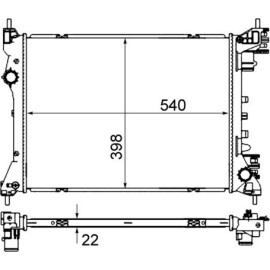Kühler, Motorkühlung CR 2056 000S