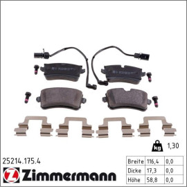 ZIMMERMANN Bremsbeläge 25214.175.4