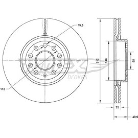 TOMEX brakes Bremsscheibe TX 71-12
