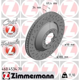 ZIMMERMANN Bremsscheibe 460.4534.70 ZIMMERMANN Bremsscheibe 460.4534.70