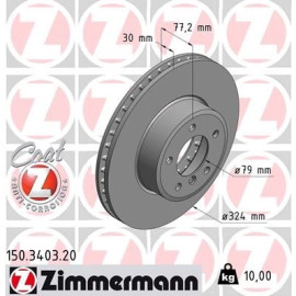 ZIMMERMANN Bremsscheibe 150.3403.20