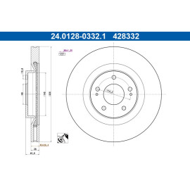 ATE Bremsscheibe 24.0128-0332.1