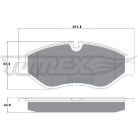 TOMEX brakes Bremsbelagsatz, Scheibenbremse TX 14-25