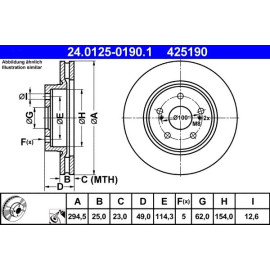 Bremsscheibe Suzuki P. Grand Vitara 1.6-3.2 05 24.0125-0190.1