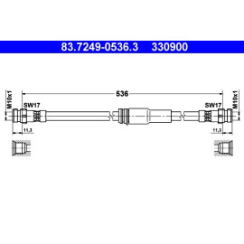 ATE Bremsschlauch 83.7249-0536.3 ATE Bremsschlauch 83.7249-0536.3