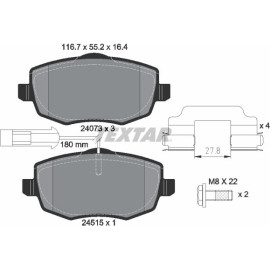Bremsbelagsatz Lancia P. Ypsilon 1.2-1.4 03-11 Mit Sensor 2407304
