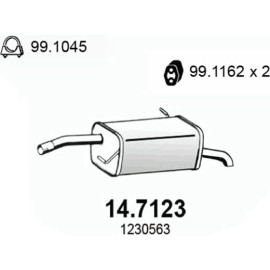 ASSO Endschalldämpfer 14.7123 ASSO Endschalldämpfer 14.7123
