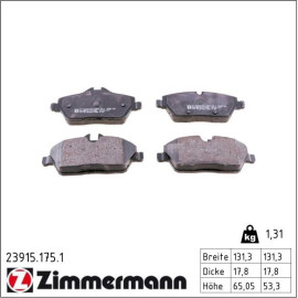 ZIMMERMANN Bremsbeläge 23915.175.1