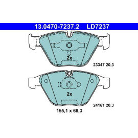 Bremsbelagsatz Bmw S. 3 (E90,E91,E92,E93) 3.0 04-13 Keramik 13.0470-7237.2