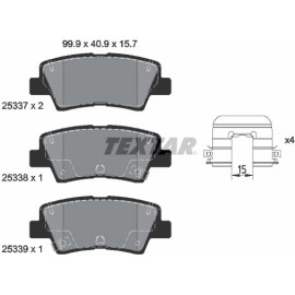 Textar Bremsbelagsatz 2533707 Textar Bremsbelagsatz 2533707