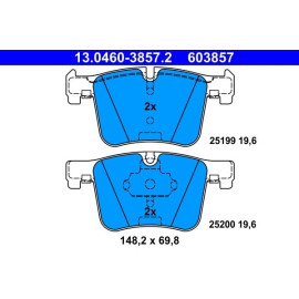 Bremsbelagsatz Bmw S. 1/2/3/4/X3/X4 2.0-3.0 11 13.0460-3857.2
