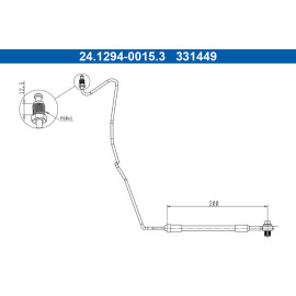 ATE Bremsschlauch 24.1294-0015.3 ATE Bremsschlauch 24.1294-0015.3