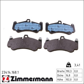 ZIMMERMANN Bremsbeläge 23414.168.1