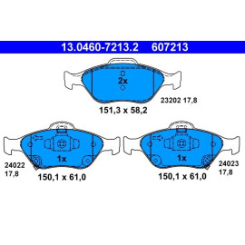 Bremsbelagsatz Toyota P. Yaris 1.0-1.33 05 13.0460-7213.2