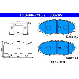 Bremsbelagsatz Mazda P. Bt-50 2.5-3.0Cdi 4X4 06 13.0460-5795.2