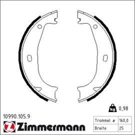 ZIMMERMANN Bremsbacken 10990.105.9