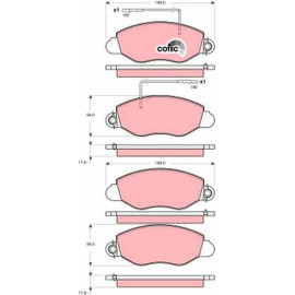 Bremsbelagsatz Nissan P. Cabstar 2.3-3.0 D 98-06 GDB3354