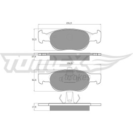 TOMEX brakes Bremsbelagsatz, Scheibenbremse TX 10-71