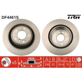 11 482 047 Bremsscheibe HA DF4461S