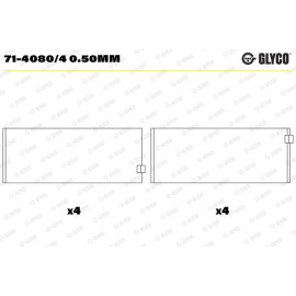 GLYCO Pleuellager 71-4080/4 0.50mm