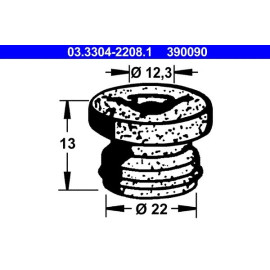 ATE Verschluss, Bremsflüssigkeitsbehälter 03.3304-2208.1 ATE Verschluss, Bremsflüssigkeitsbehälter 03.3304-2208.1