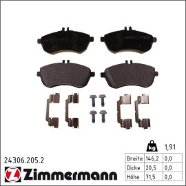 ZIMMERMANN Bremsbeläge 24306.205.2