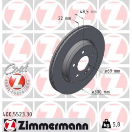 ZIMMERMANN Bremsscheibe 400.5523.30 ZIMMERMANN Bremsscheibe 400.5523.30