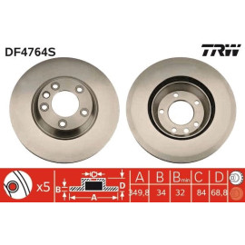 Bremsscheibe Porsche P. Cayenne/Touareg 18 Le DF4764S Bremsscheibe Porsche P. Cayenne/Touareg 18 Le DF4764S