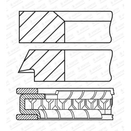 GOETZE ENGINE Kolbenringsatz 08-446000-00