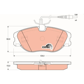 TRW Bremsbeläge Vorderachse GDB1148 TRW Bremsbeläge Vorderachse GDB1148