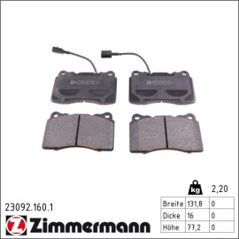 ZIMMERMANN Bremsbeläge 23092.160.1