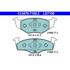 ATE Bremsbelagsatz 13.0470-7100.2 ATE Bremsbelagsatz 13.0470-7100.2
