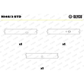 GLYCO Nockenwellenlager N145/3 STD
