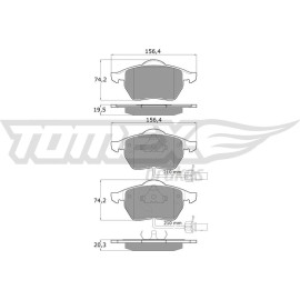 TOMEX brakes Bremsbelagsatz, Scheibenbremse TX 12-13