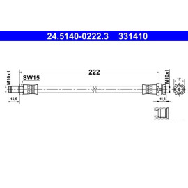 ATE Bremsschlauch 24.5140-0222.3 ATE Bremsschlauch 24.5140-0222.3