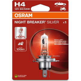 H4 12V 60/55W P43t NIGHT BREAKER SILVER +100% 1 Stück