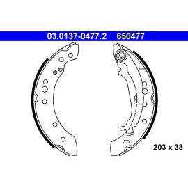 Bremsbackensatz 03.0137-0477.2
