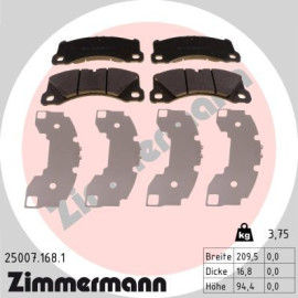 ZIMMERMANN Bremsbeläge 25007.168.1