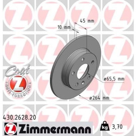 Zimmermann Bremsscheibe Hinterachse 430.2628.20 Zimmermann Bremsscheibe Hinterachse 430.2628.20