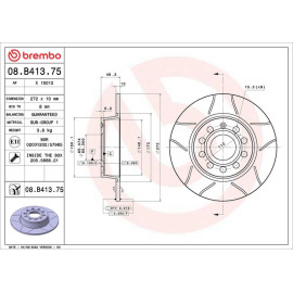 BREMBO Bremsscheibe Max HA 08.B413.75