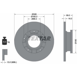 Textar Bremsscheibe 92292603 Textar Bremsscheibe 92292603