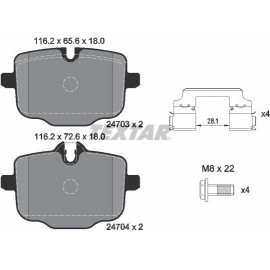Bremsbelagsatz Bmw T. 5/6 2.0-4.4 09 2470301