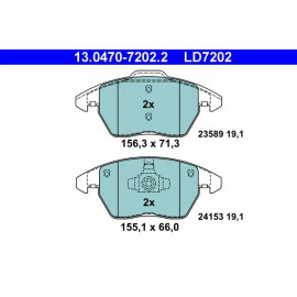 Bremsbelagsatz Peugeot S. 207/208/307/308/3008/Rcz 03- Keramik 13.0470-7202.2