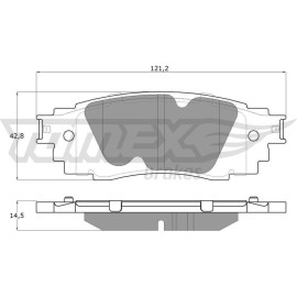 TOMEX brakes Bremsbelagsatz, Scheibenbremse TX 18-98