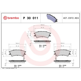 BREMBO Bremsklötze VA P 30 011