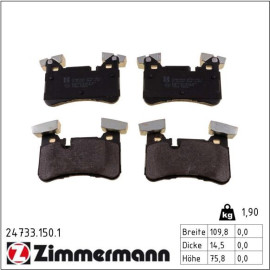 ZIMMERMANN Bremsbeläge 24733.150.1
