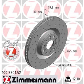 12 481 037 Sport Bremsscheibe VA Sport 100.3301.52 12 481 037 Sport Bremsscheibe VA Sport 100.3301.52