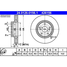 24.0126-0156.1 ATE Bremsscheibe Toyota Vorderachse Auris/Avensis/Verso 1.6-2.2D 07 24.0126-0156.1 24.0126-0156.1 ATE Bremsscheibe Toyota Vorderachse Auris/Avensis/Verso 1.6-2.2D 07 24.0126-0156.1