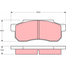 TRW Bremsbelagsatz Honda Jazz 1.2 83-86 GDB361 TRW Bremsbelagsatz Honda Jazz 1.2 83-86 GDB361